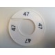 Maatring 9 cm wit/zw 47 